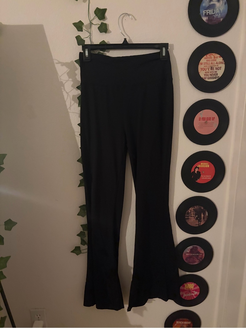 Women's Black Flared Ponte Pants